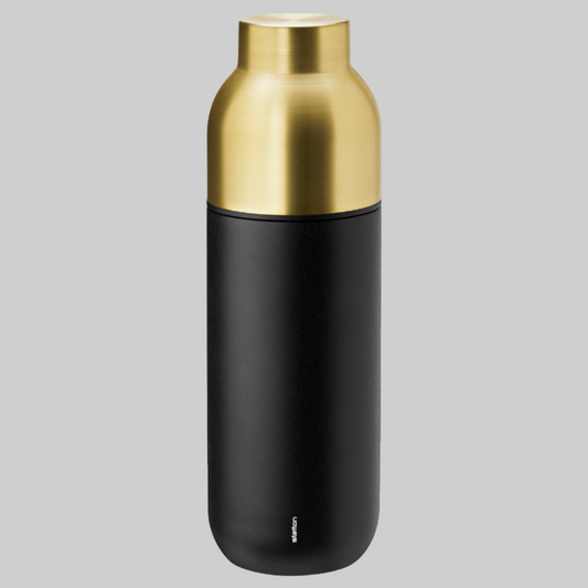 Collar thermo bottle 25.4 oz black / brass